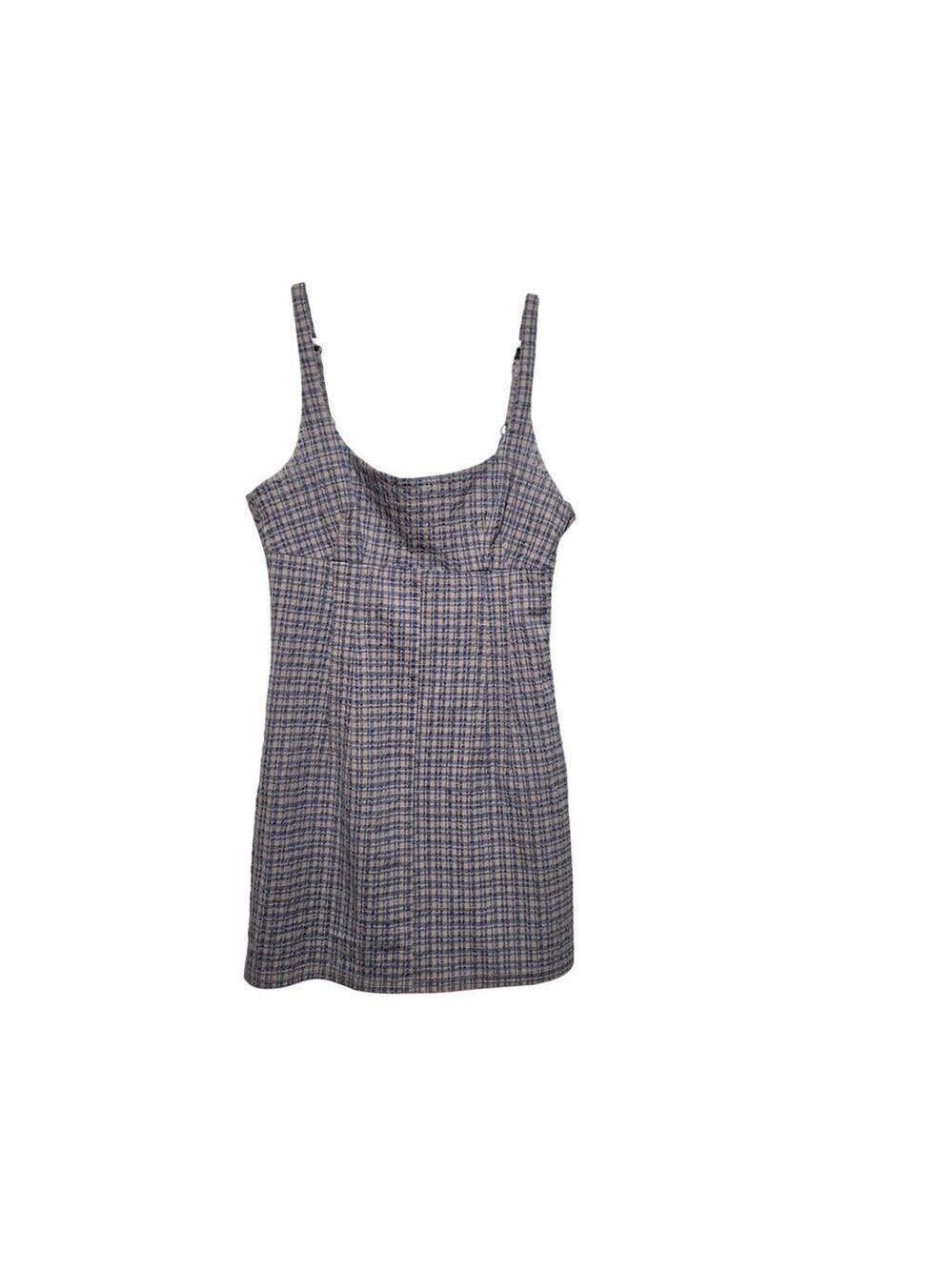 BDG Plaid Mini Dress Small Y2K 90s Seersucker Strappy Urban